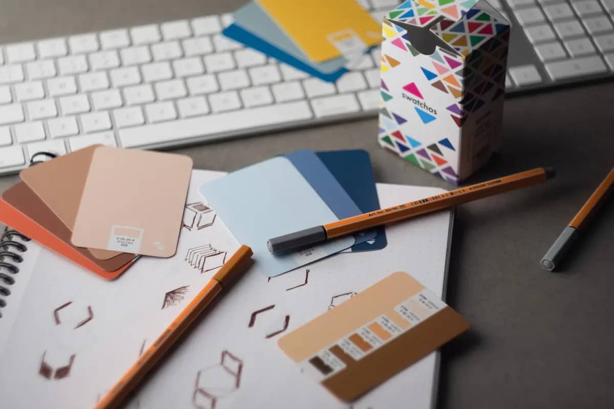 Colour swatches and graphic design tools