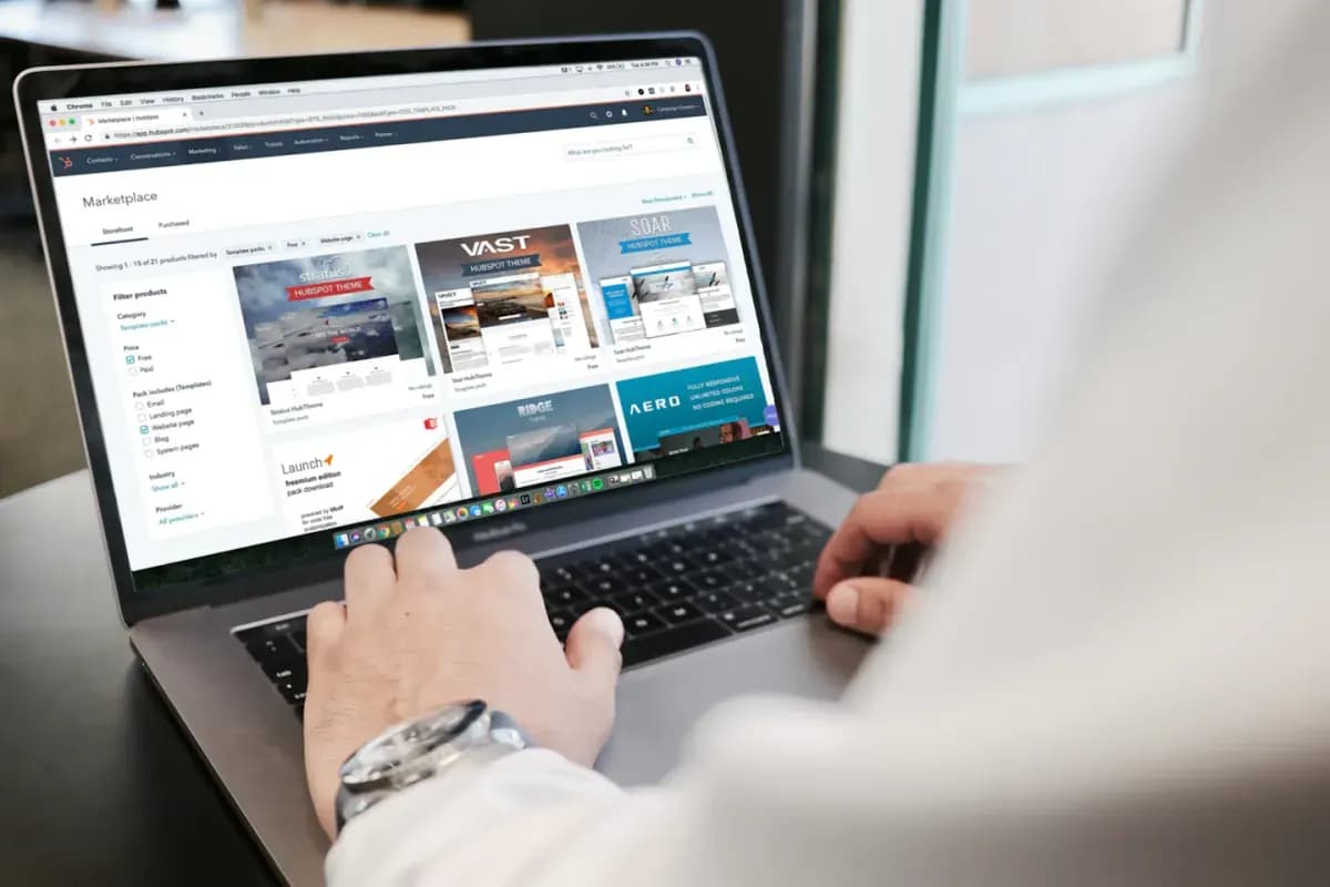 Person using macbook pro